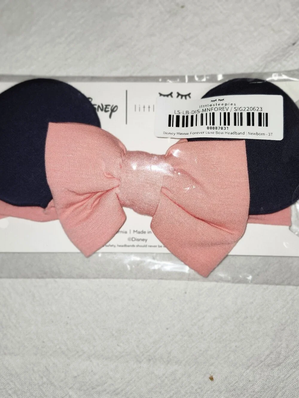 Little Sleepies Disney Minnie Forever Luxe Bow Headband Newborn–3T Disneycore Bo